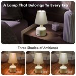 Rechargeable Touch Table Lamp | 3 Color Light 3000K/4000K/6500K | Dimmable LED Night Lamp | USB-C - Image 6